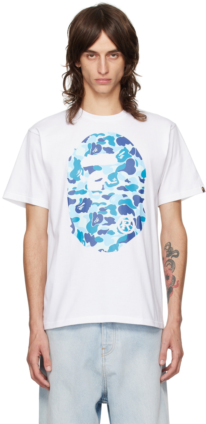 Bathing ape blue camo shirt best sale