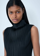 Pleats Please Issey Miyake Pleated High-Neck Sleeveless Top