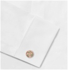 Deakin & Francis - Rose Gold-Plated, Sterling Silver and Enamel Cufflinks - Gold