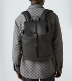Gucci Web Large leather backpack