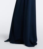 Oscar de la Renta Embellished silk-blend georgette gown