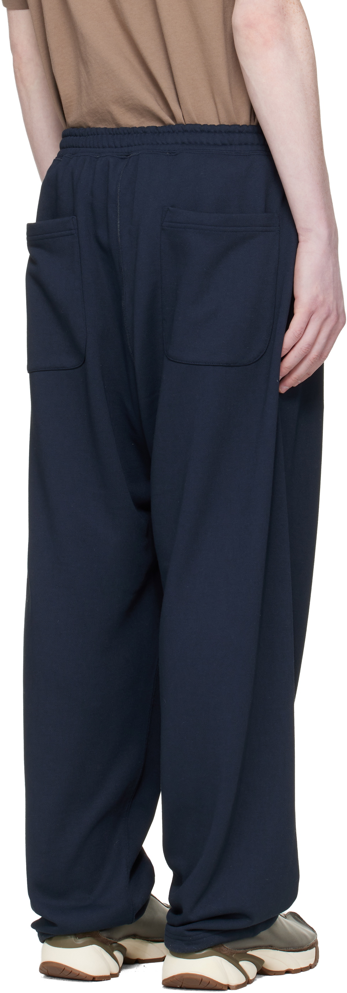 nanamica Navy Polyester Pile Sweatpants