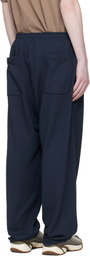 nanamica Navy Polyester Pile Sweatpants