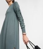 Barrie Embroidered cashmere knit midi dress