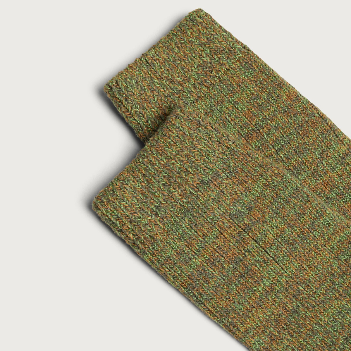 Universal Works Men's Slub Knit Slub Sock in Olive