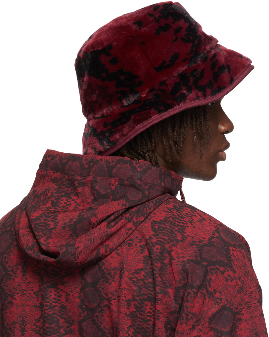 adidas x IVY PARK Reversible Burgundy Faux-Fur Bucket Hat
