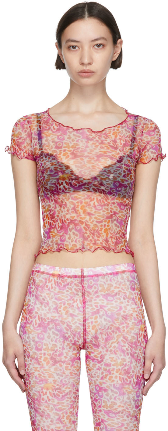 PRISCAVera Pink Nylon T-Shirt