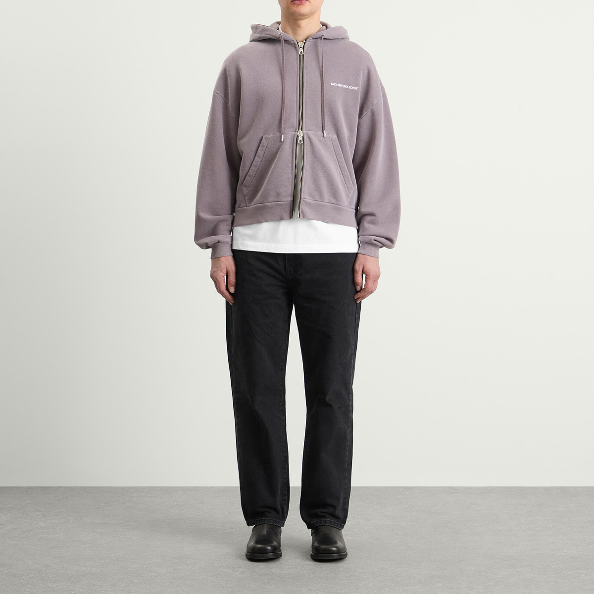 MKI Men's Uniform Zip Hoody in Pigment Raisin