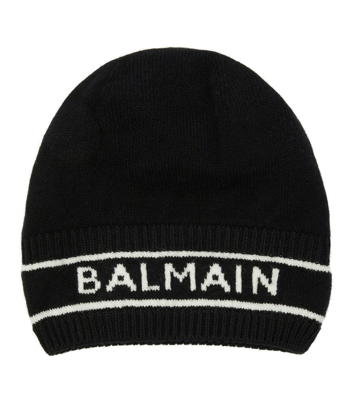 Photo: Balmain - Intarsia wool and cashmere beanie