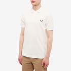 Fred Perry Men's Slim Fit Plain Polo Shirt in Ecru