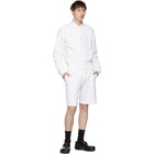 Kenzo White Nylon and Jersey Shorts