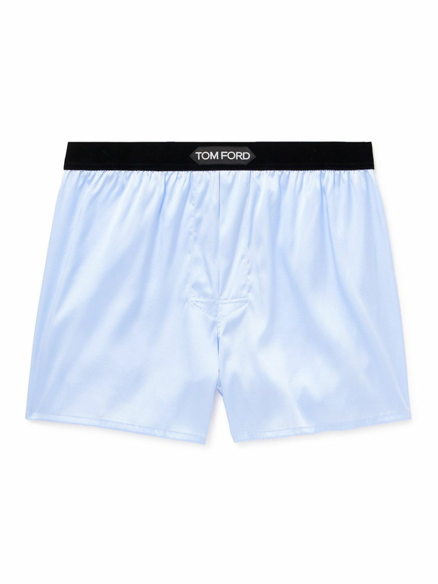 Photo: TOM FORD - Stretch-Silk Satin Boxers - Unknown