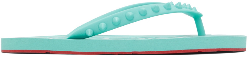 Christian Louboutin Blue Loubi Flip Sandals Christian Louboutin display picture 3