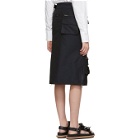Sacai Navy Gabardine Pocket Skirt