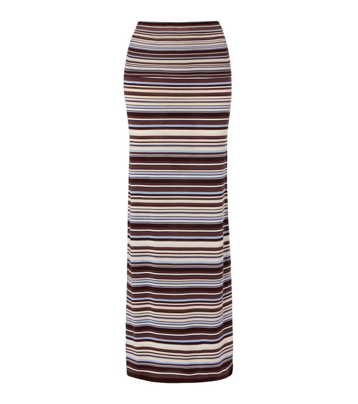 Photo: Aya Muse Knitted striped maxi skirt