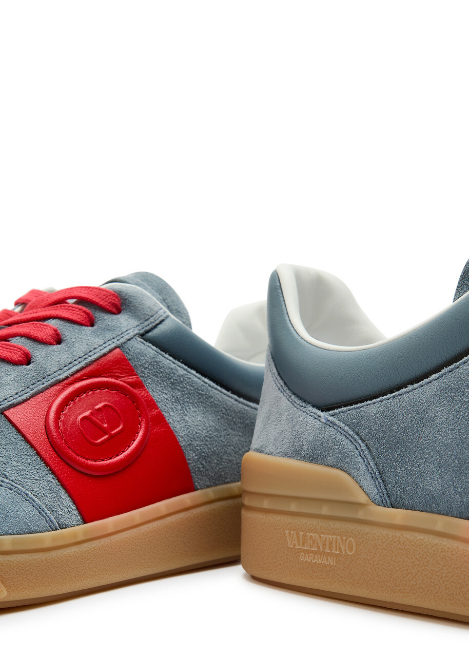 Valentino Garavani Upvillage Panelled Suede Sneakers Grey