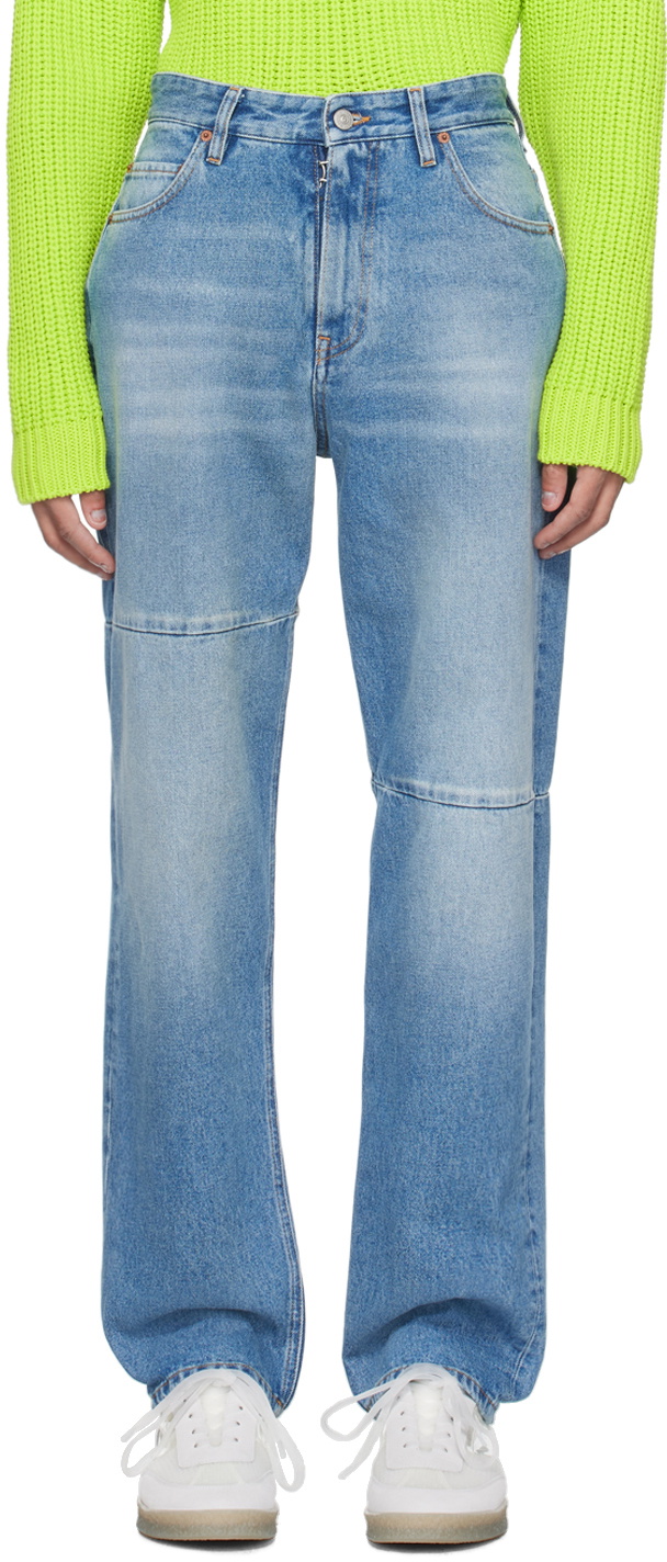 MM6 Maison Margiela Blue 5-Pocket Jeans MM6 Maison Margiela