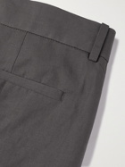 MR P. - Pleated Linen and Cotton-Blend Trousers - Black