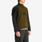 Umbro by Slam Jam Men's Tactical Half Zip Sweat in Black Army Green