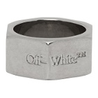Off-White Silver Large Hexnut Ring