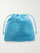 LOEWE - Paula's Ibiza Logo-Debossed Leather-Trimmed Cotton-Terry Drawstring Pouch