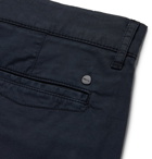 NN07 - Crown Garment-Dyed Stretch-Cotton Twill Shorts - Midnight blue