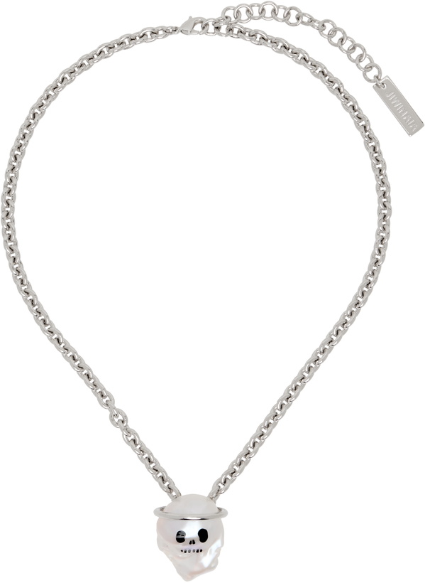 Photo: JIWINAIA SSENSE Exclusive Skull Halo Necklace