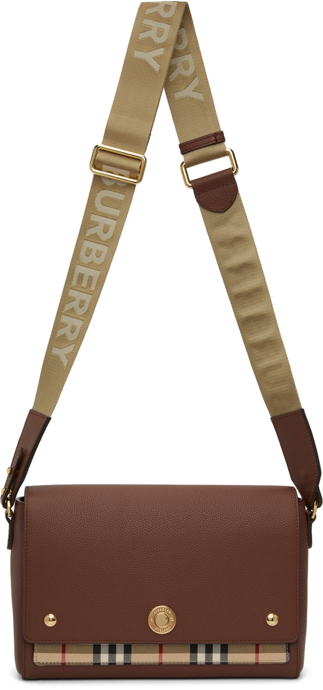 Burberry Tan Vintage Check Note Crossbody Bag Burberry