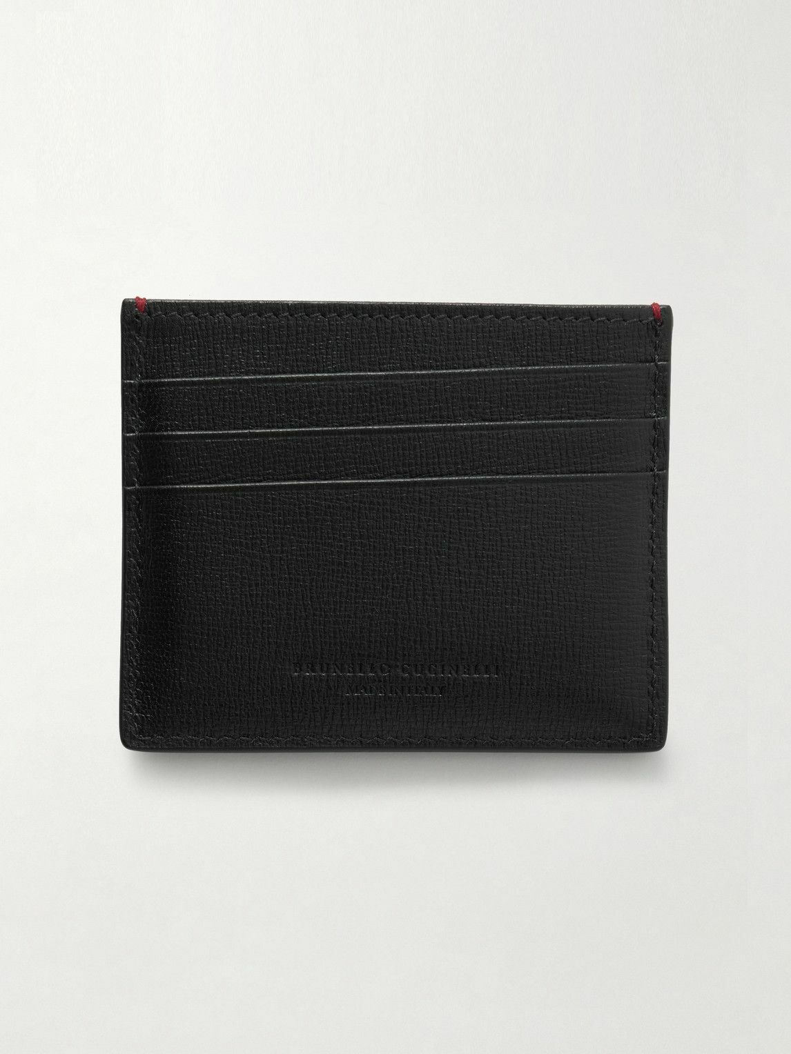 Brunello Cucinelli - Pebble-Grain Leather Cardholder