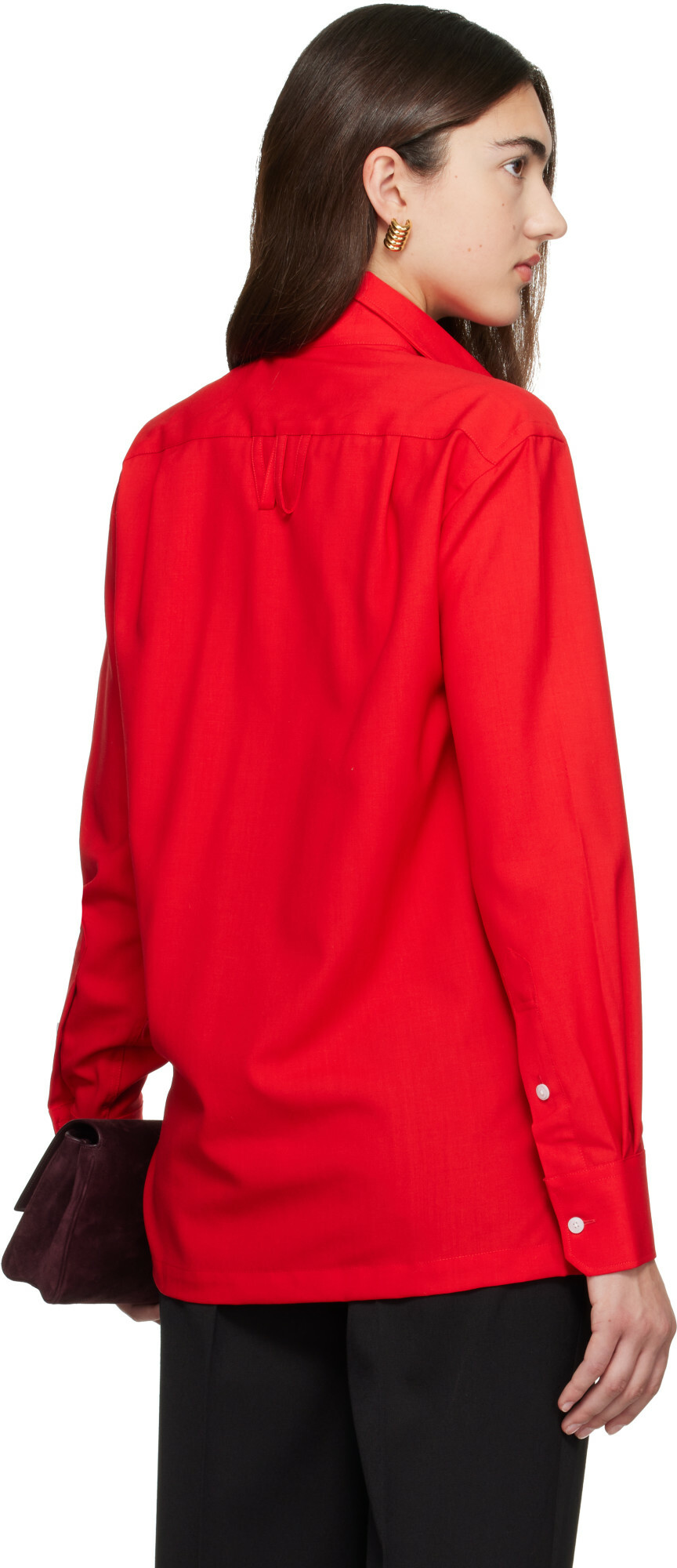 WILLY CHAVARRIA Red Woolen Shirt