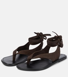 The Row Leather thong sandals