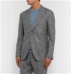 Camoshita - Light-Grey Slim-Fit Puppytooth Wool-Blend Suit Jacket - Gray