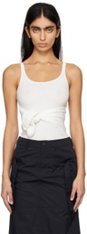 OPEN YY White Knotted Tank Top