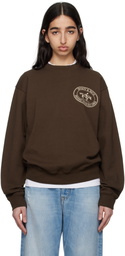 Sporty & Rich Brown 'Riding Club' Crewneck Sweatshirt