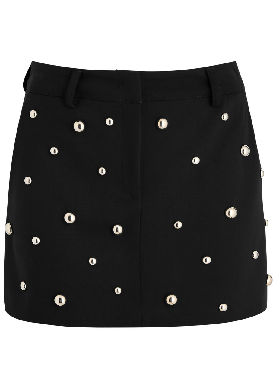 Giuseppe DI Morabito Stud-embellished Twill Mini Skirt Black