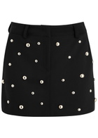Giuseppe DI Morabito Stud-embellished Twill Mini Skirt Black
