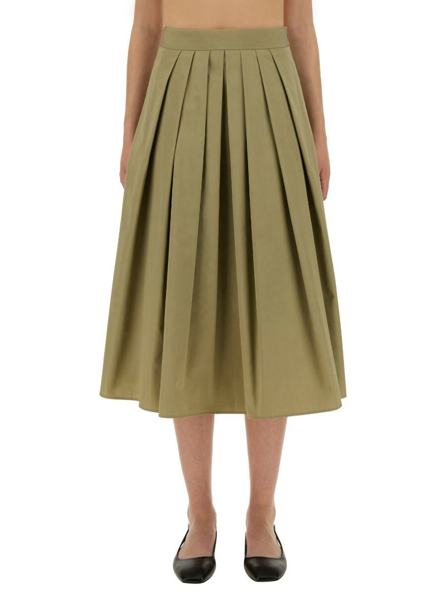 ASPESI Women's Long Cotton Skirt Blue