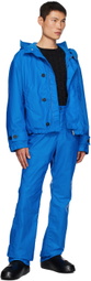 Ferragamo Blue Wide-Leg Trousers