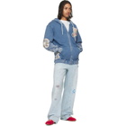 COÛT DE LA LIBERTÉ Blue Nova Sling Over Sized Painter Jeans