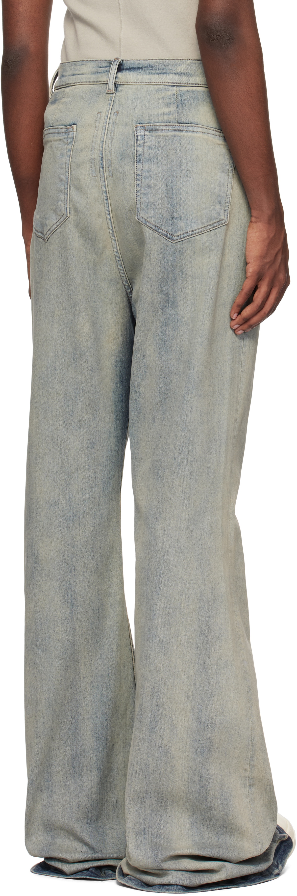 DRKSHDW | PORTERVILLE BOLAN BOOTCUT SKY STRETCH DENIM パンツ Rick Owens DRKSHDW Womens Bolan Bootcut Jeans - Feuille Luxury
