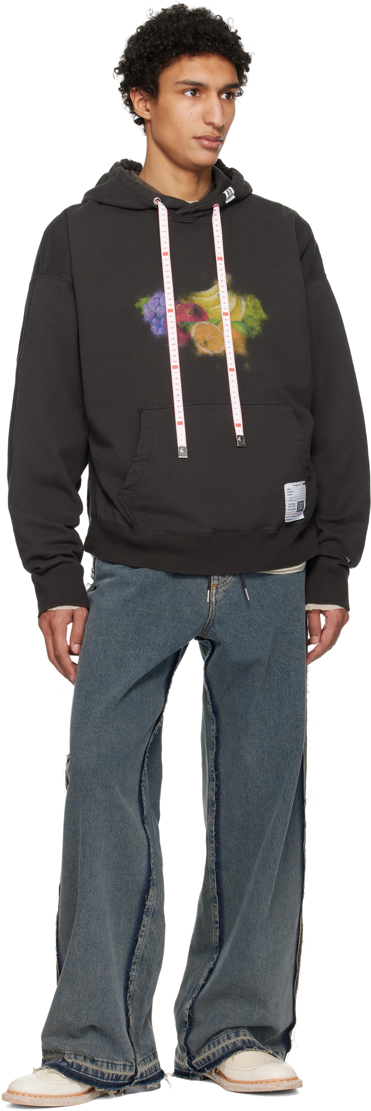 Maison MIHARA YASUHIRO Black Fruit Printed Hoodie