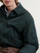A.PRESSE - Cotton and Silk-Blend Canvas Bomber Jacket - Green