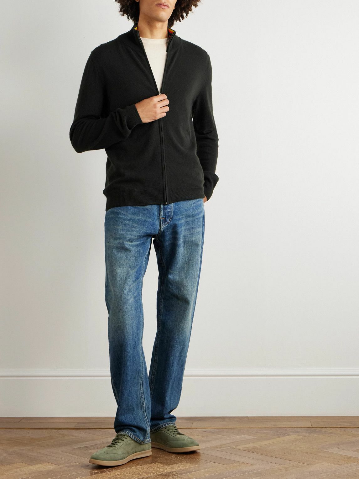 Paul Smith - Cashmere Zip-Up Cardigan - Green