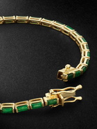 KOLOURS JEWELRY - Gold Emerald Tennis Bracelet - Green