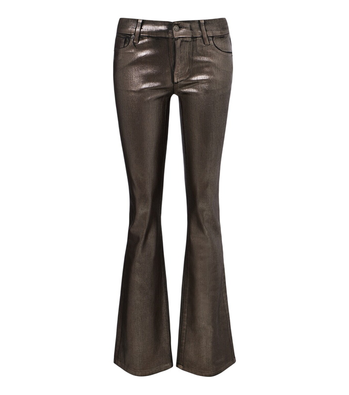 Photo: Frame Rodeo coated flared jeans