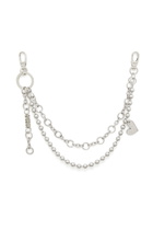 Diesel Layered chain charm with heart and Diesel pendant - Charms and Keyrings Womens in Silver