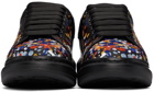 Alexander McQueen Black & Multicolor Embroidered Oversized Sneakers