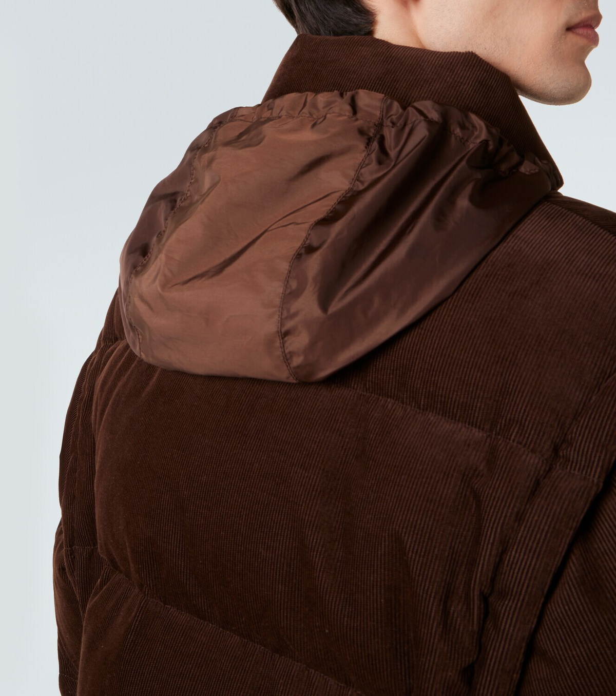 Prada Convertible cotton corduroy down jacket