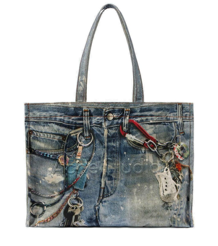 Photo: Acne Studios Trompe l'oeil denim tote bag