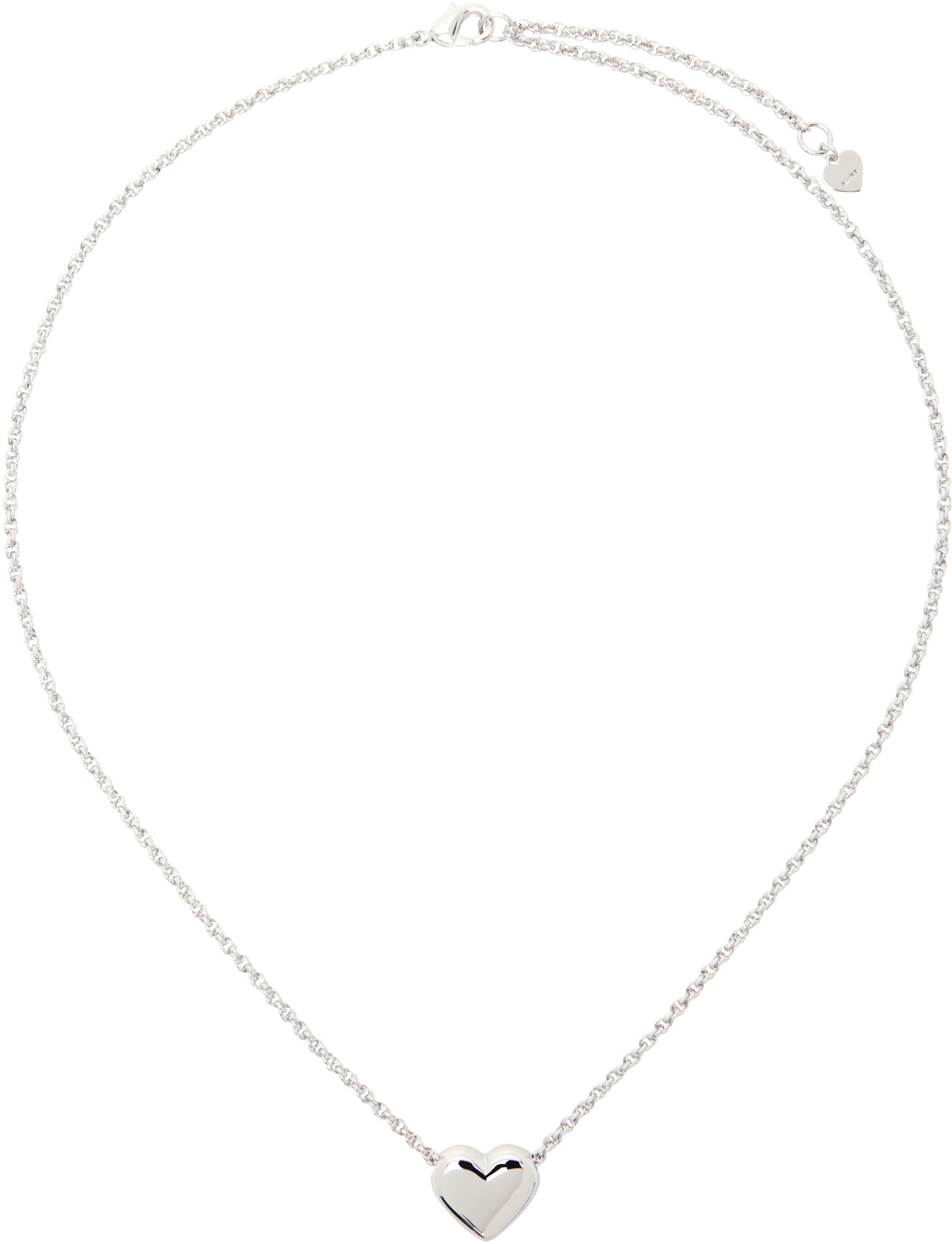 NUMBERING Men's Square Bar Pendant Necklace in Silver Numbering